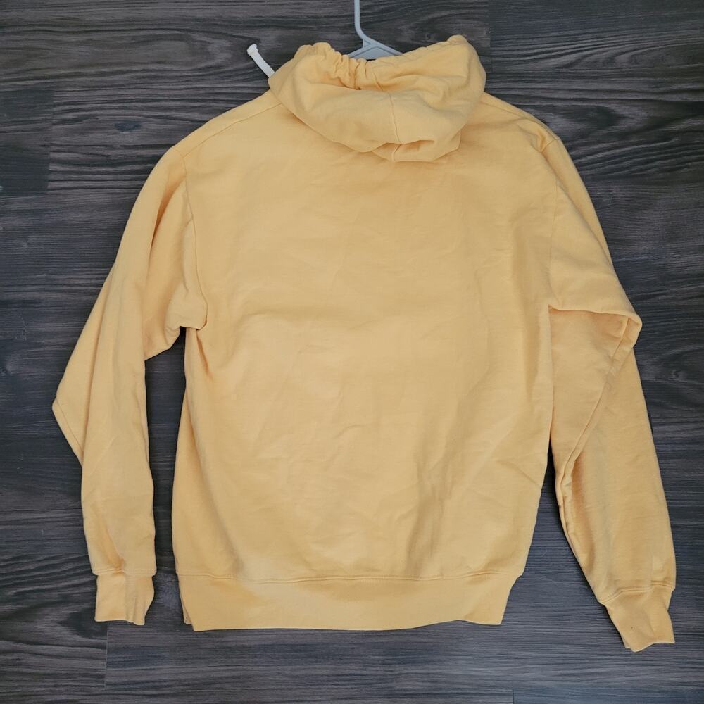 Disney Parks Walt Disney World Hoodie Sweatshirt Size M Yellow Pockets Cotton - Picture 3 of 6